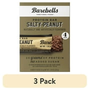(3 pack) Barebells Protein Bars with 20g High Protein, 1.9oz Bars, Salty Peanut - 4 Count