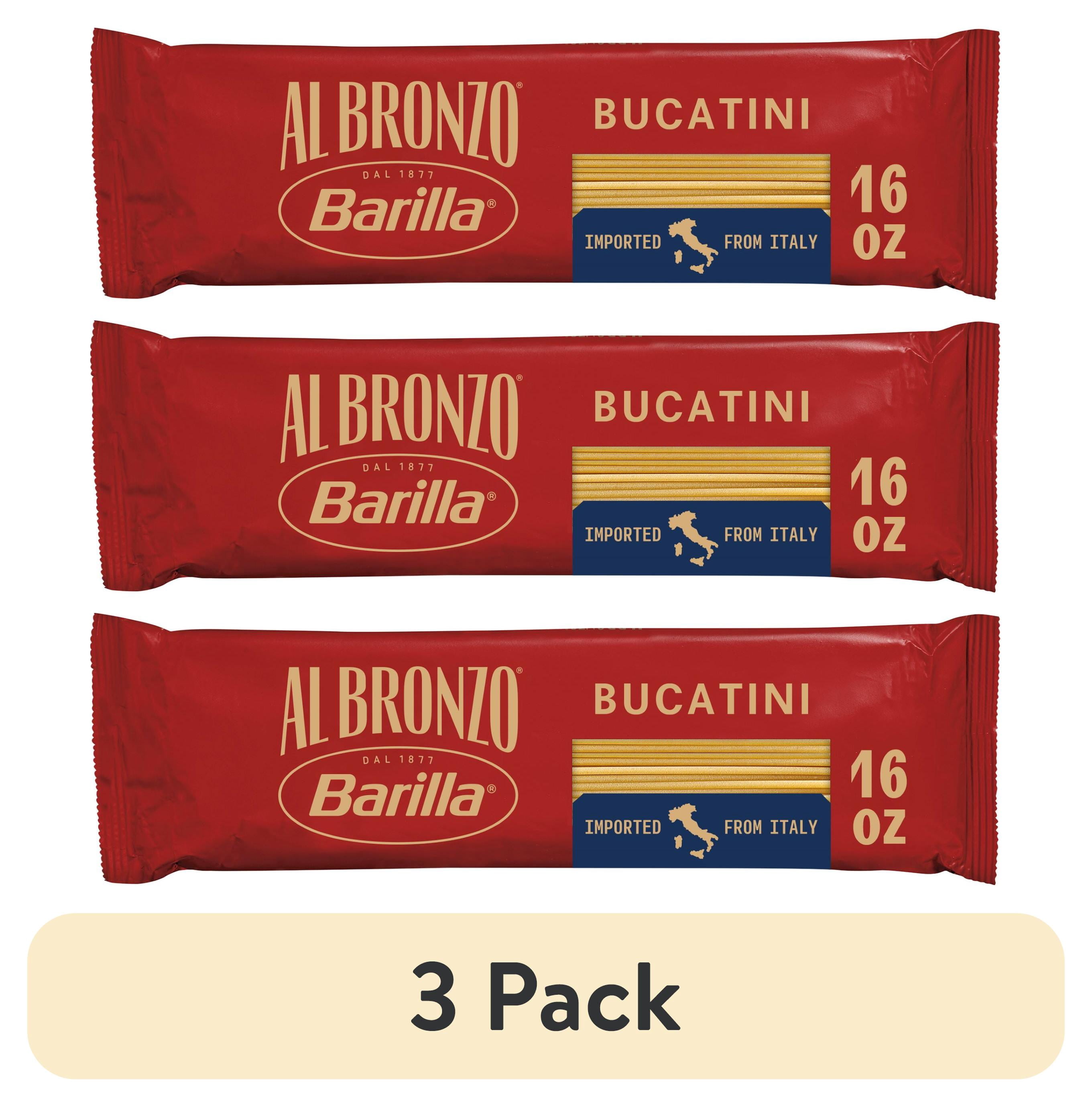 3 pack) Barilla Al Bronzo Bronze Cut Bucatini Pasta, 16 oz