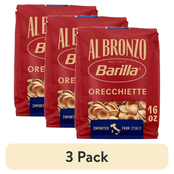 (3 pack) Barilla Al Bronzo Bronze Cut Orecchiette Pasta, 16 oz.