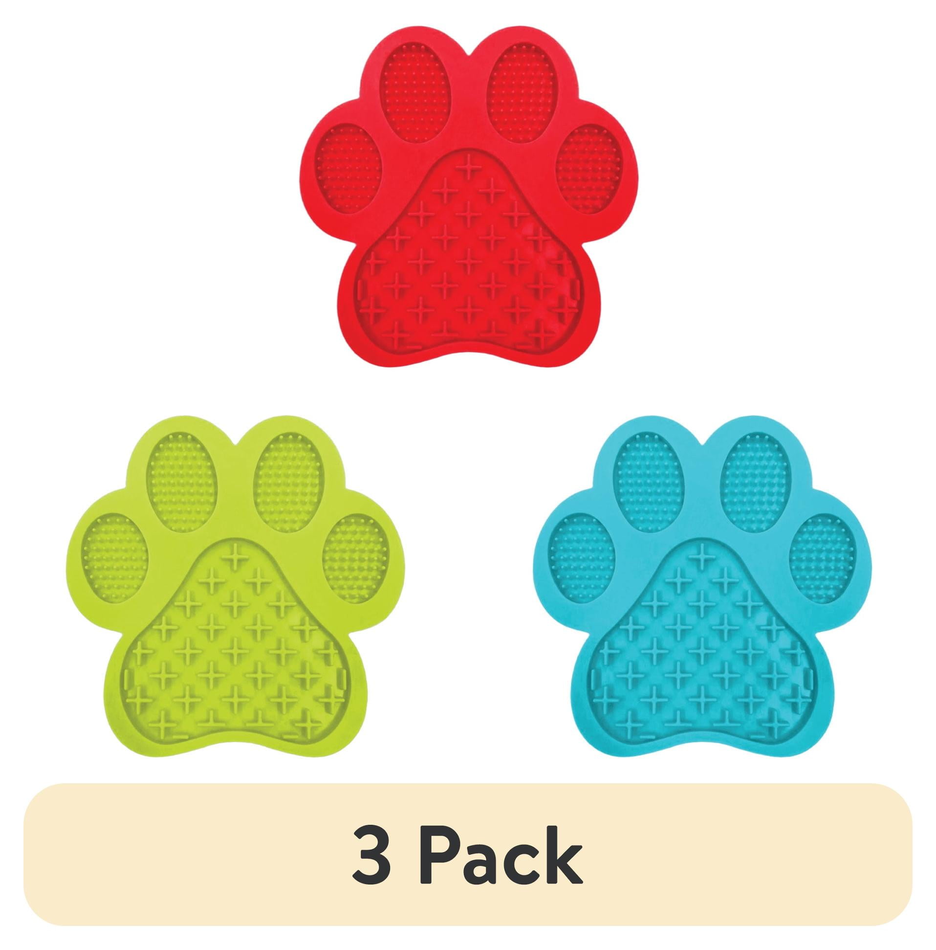 (3 pack) Bark Supply Co Silicone 7" x 7" Dog Pet Lick Mat with Suction Cups