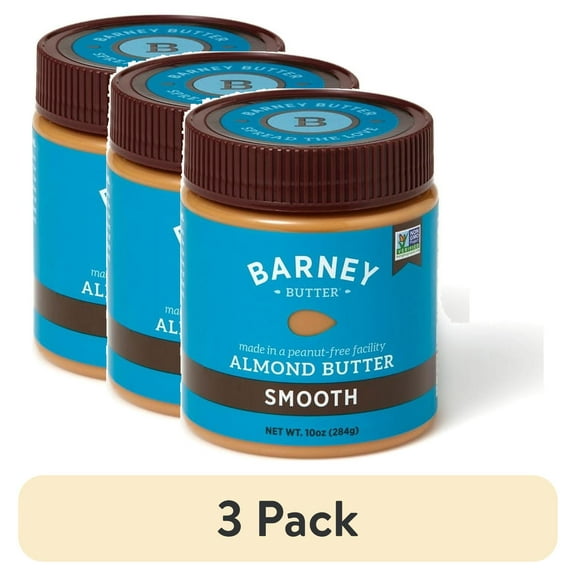 (3 pack) Barney Butter Smooth Almonds Butter, 10 oz