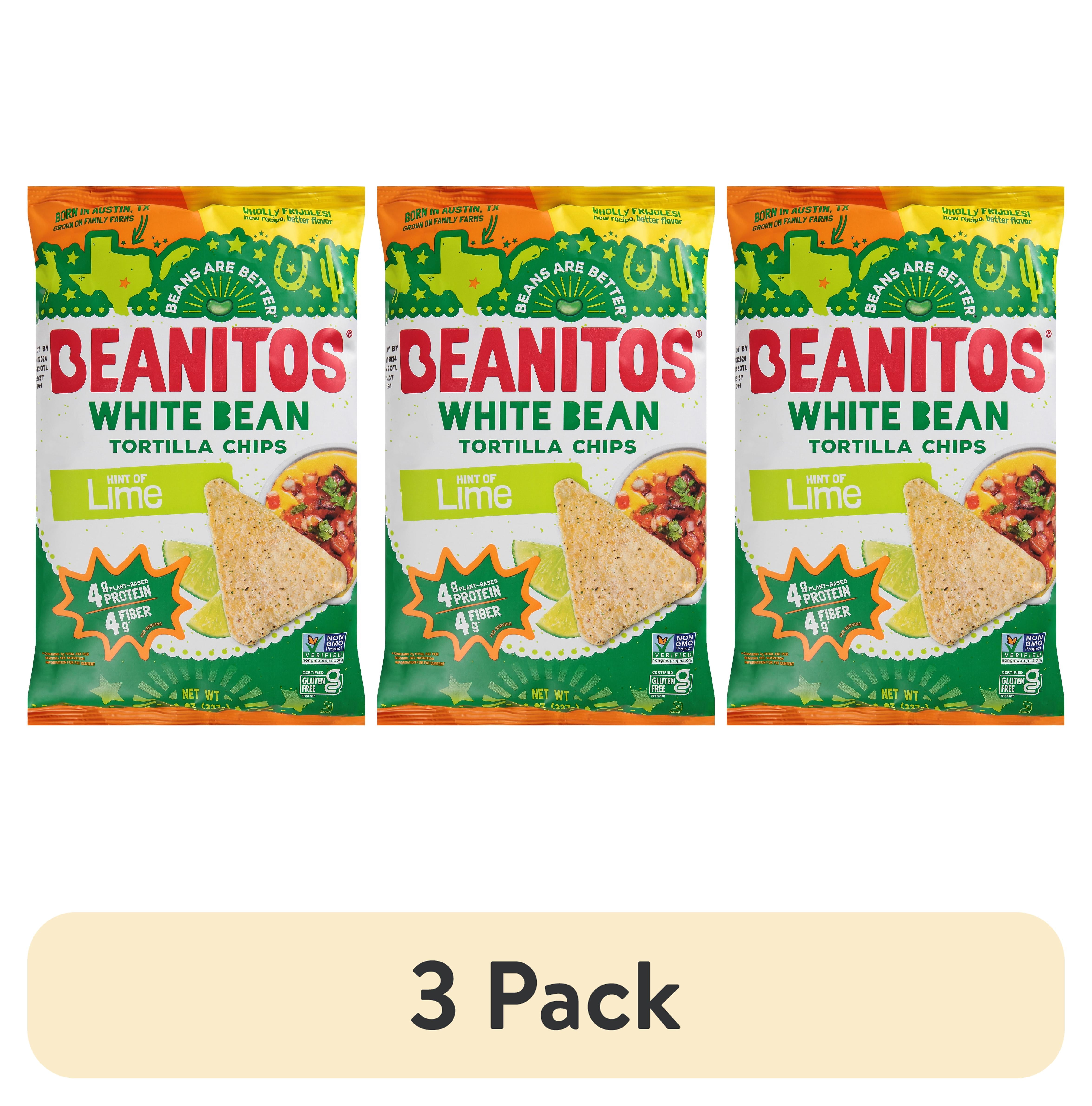 (3 pack) Beanitos Hint of Lime White Bean Tortilla Chips 8oz