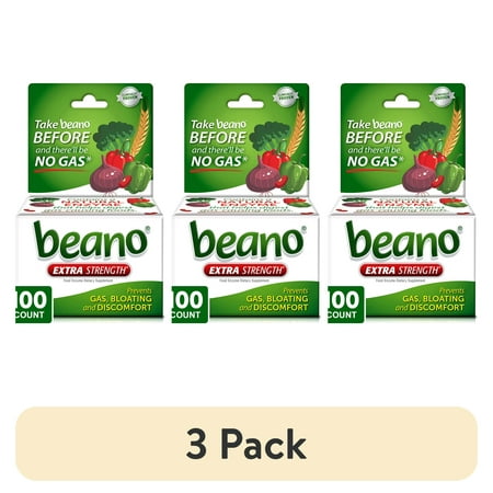 (3 pack) Beano Digestive Enzyme, Gas Prevention & Digestive Enzyme Supplement, 100 Count