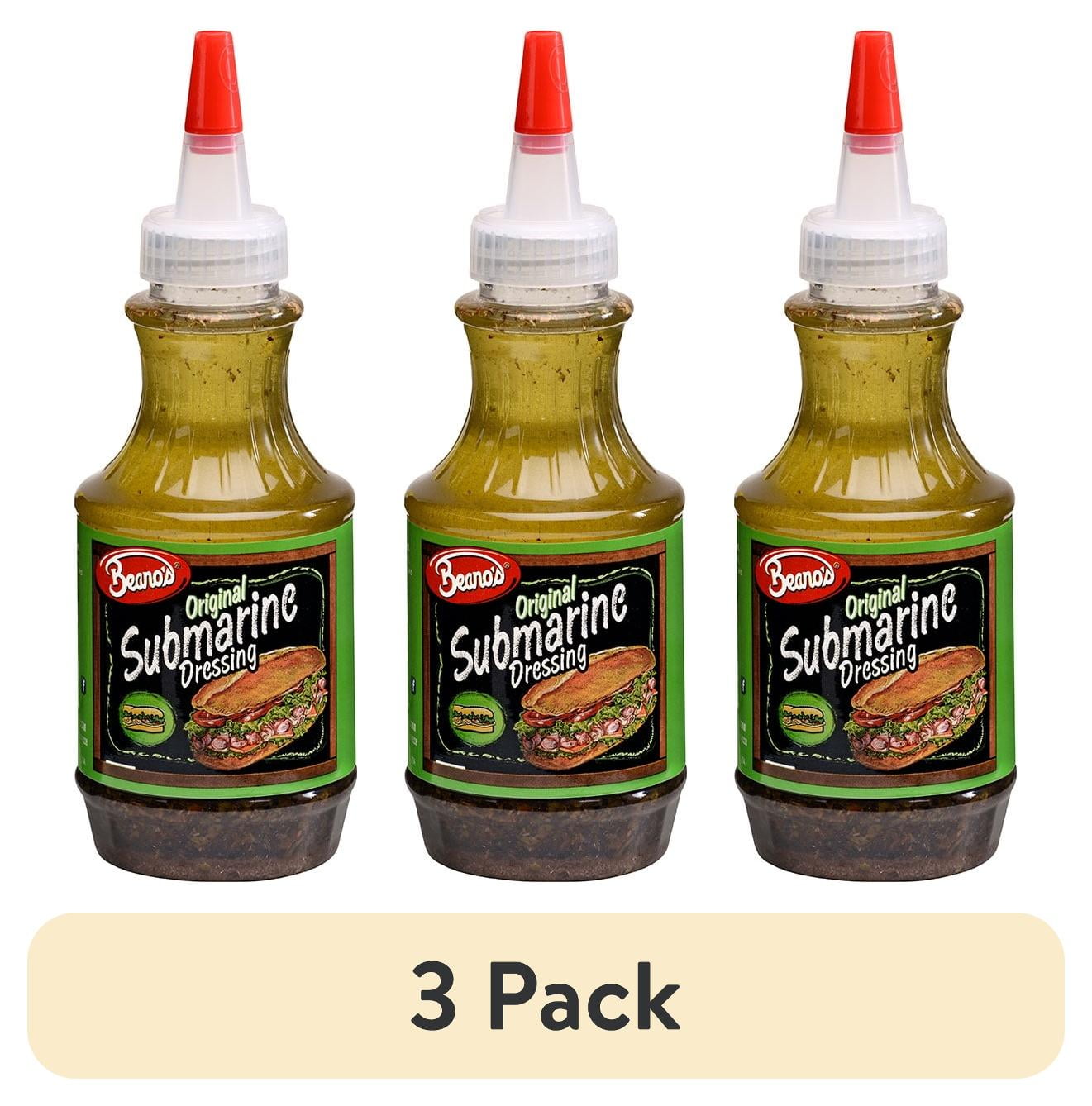 (3 pack) Beano's Original Submarine Dressing, 8 Fluid oz. Bottle