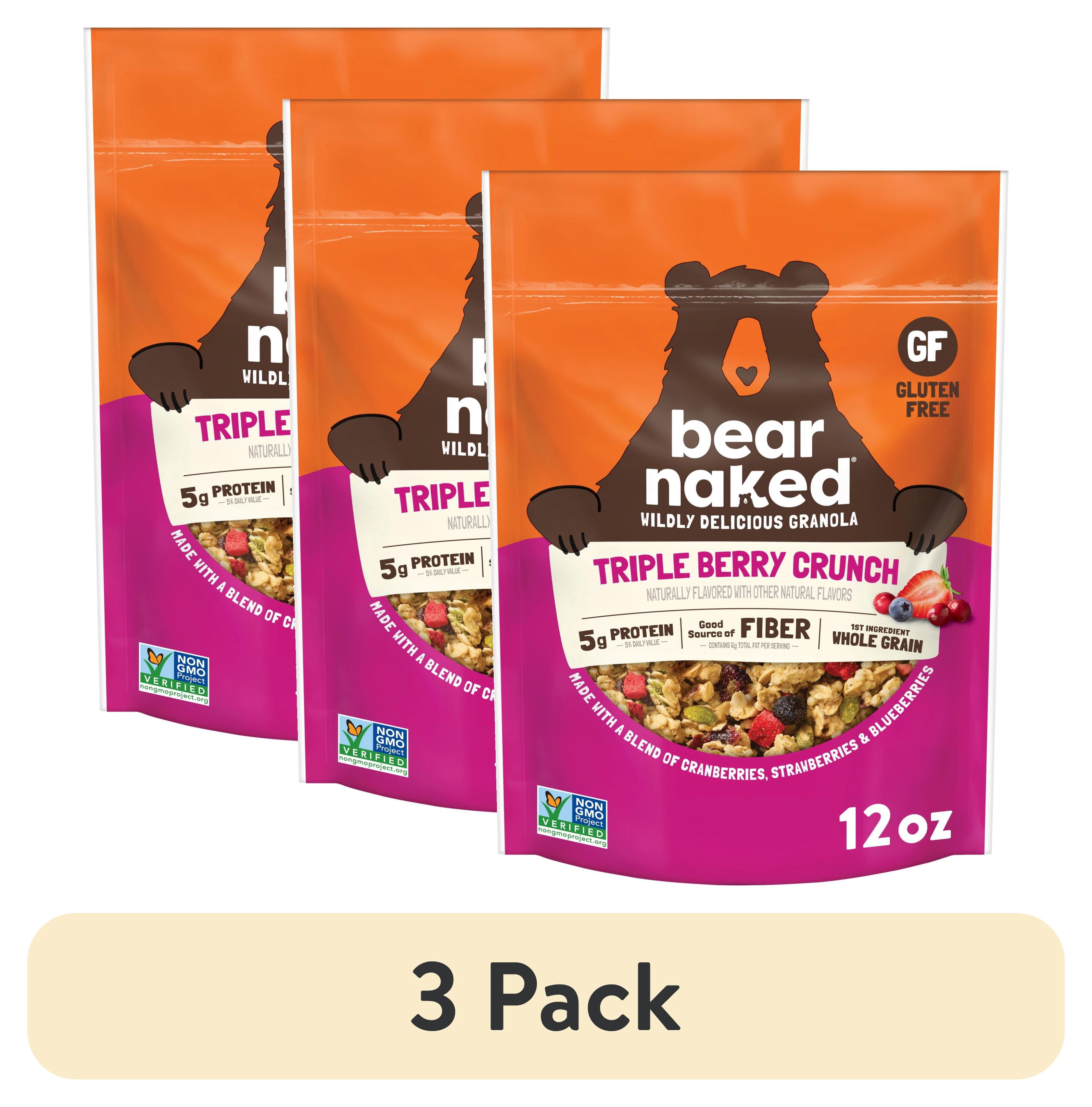 (3 pack) Bear Naked Fit Triple Berry Crunch Granola, 5g Protein, Fiber Bag, 12  oz