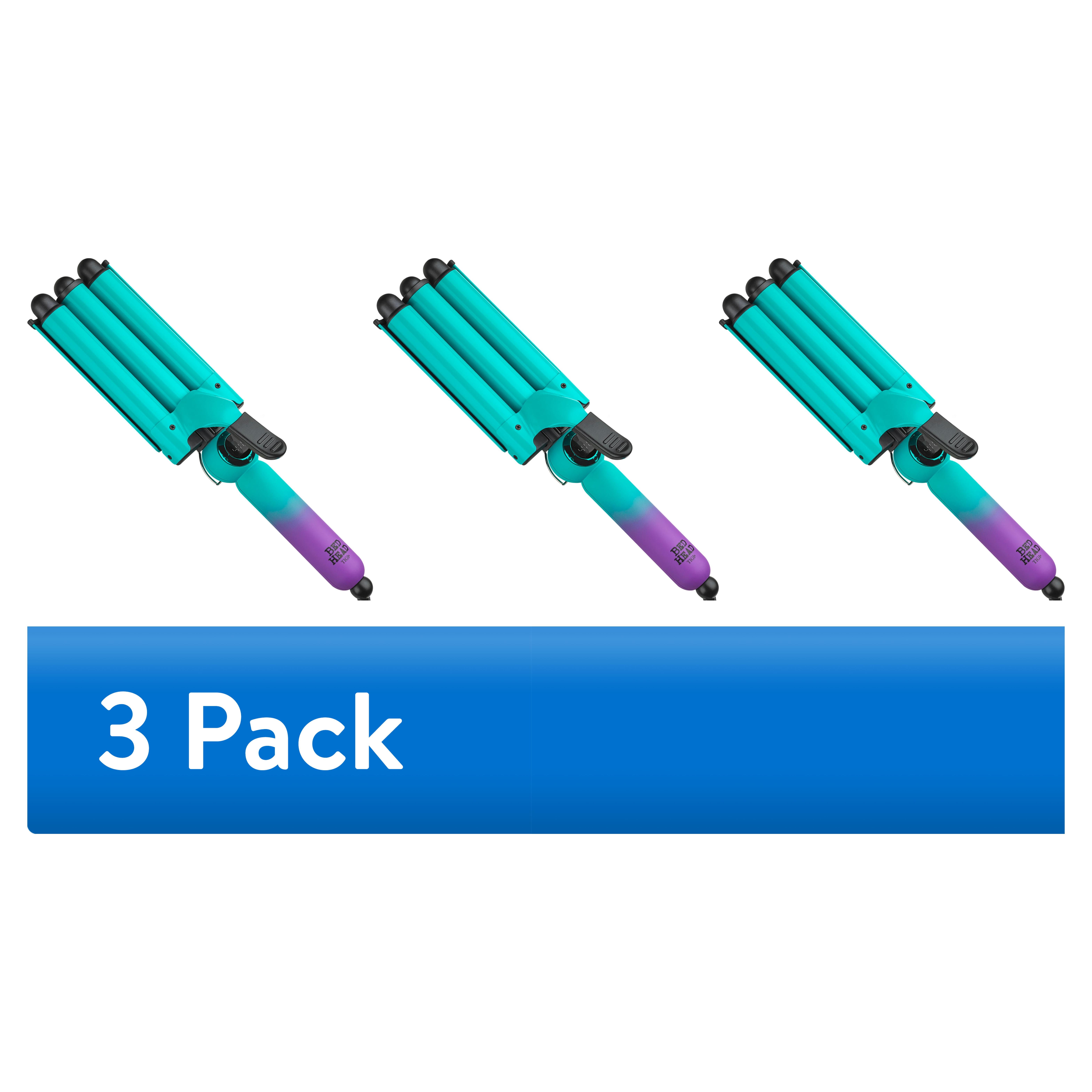 (3 pack) Bed Head Wave Affair Jumbo 3 Barrel Ceramic Hair Waver, Ambre