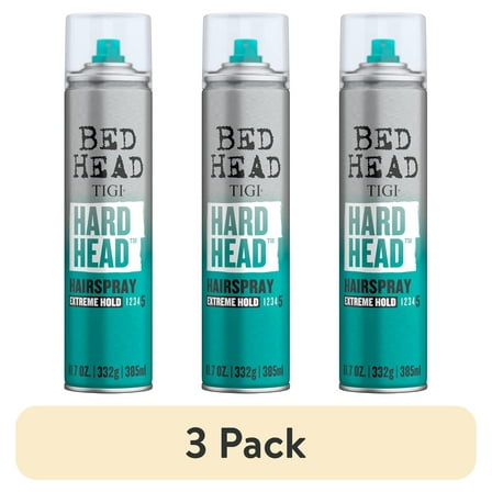 (3 pack) Bed Head by TIGI Hard Head Hairspray for Extra Strong Hold 11.7 oz