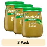 (3 pack) Beech-Nut Naturals Stage 1 Baby Food, Green Beans, 4 oz Jar