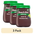 thumbnail image 1 of (3 pack) Beech-Nut Naturals Stage 2 Baby Food, Pear & Blueberries, 4 oz Jar, 1 of 10