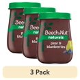 thumbnail image 1 of (3 pack) Beech-Nut Naturals Stage 2 Baby Food, Pear & Blueberries, 4 oz Jar, 1 of 10