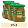 thumbnail image 1 of (3 pack) Beech-Nut Naturals Stage 2 Baby Food, Spinach Zucchini & Peas, 4 oz Jar, 1 of 9