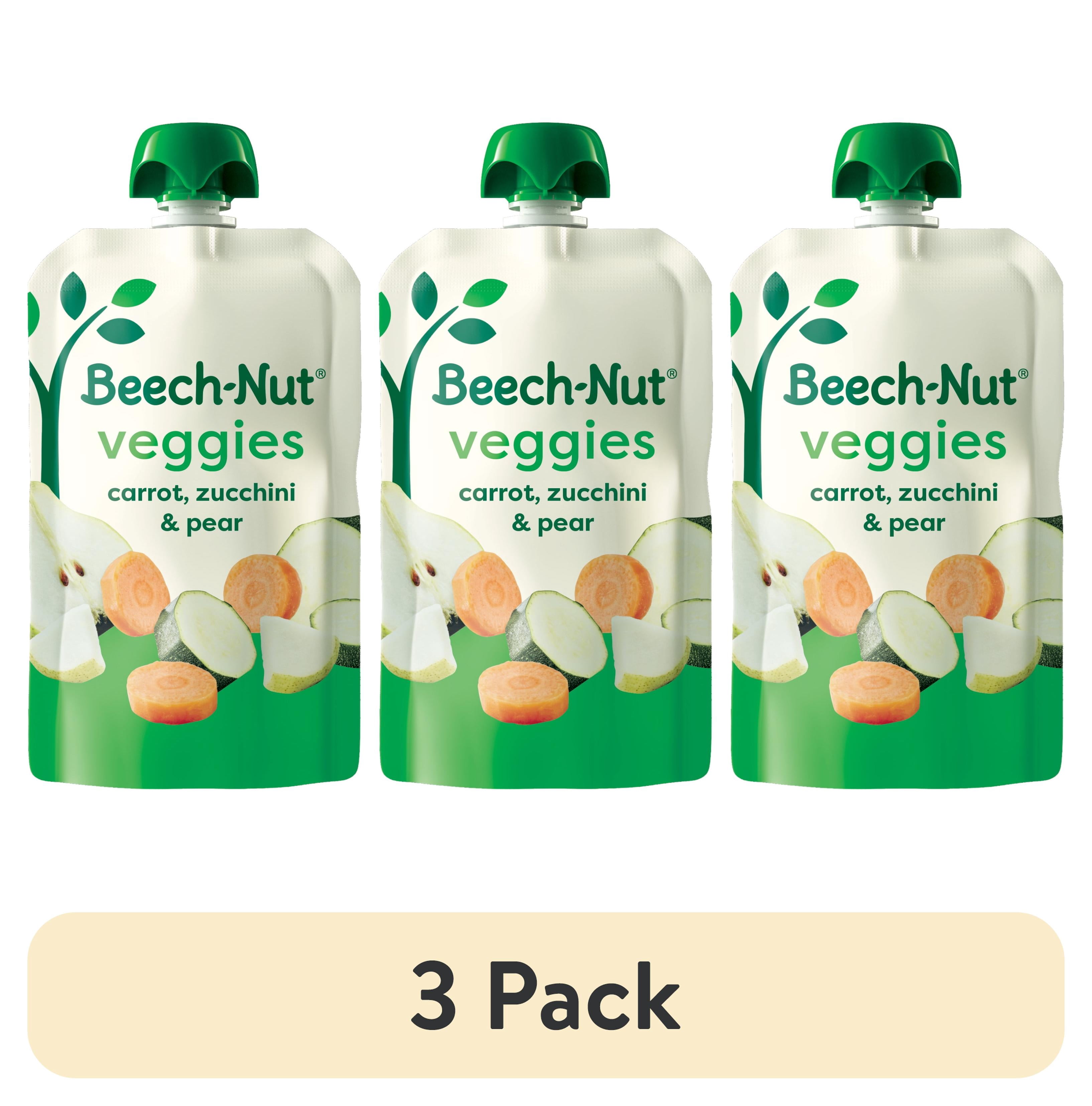 寶BEE-190 MUNSINGWEAR 3.2㎏ 内口径24㎝ フードなし 3 pack) Beech-Nut Veggies Stage 2 Baby Food, Carrot Zucchini
