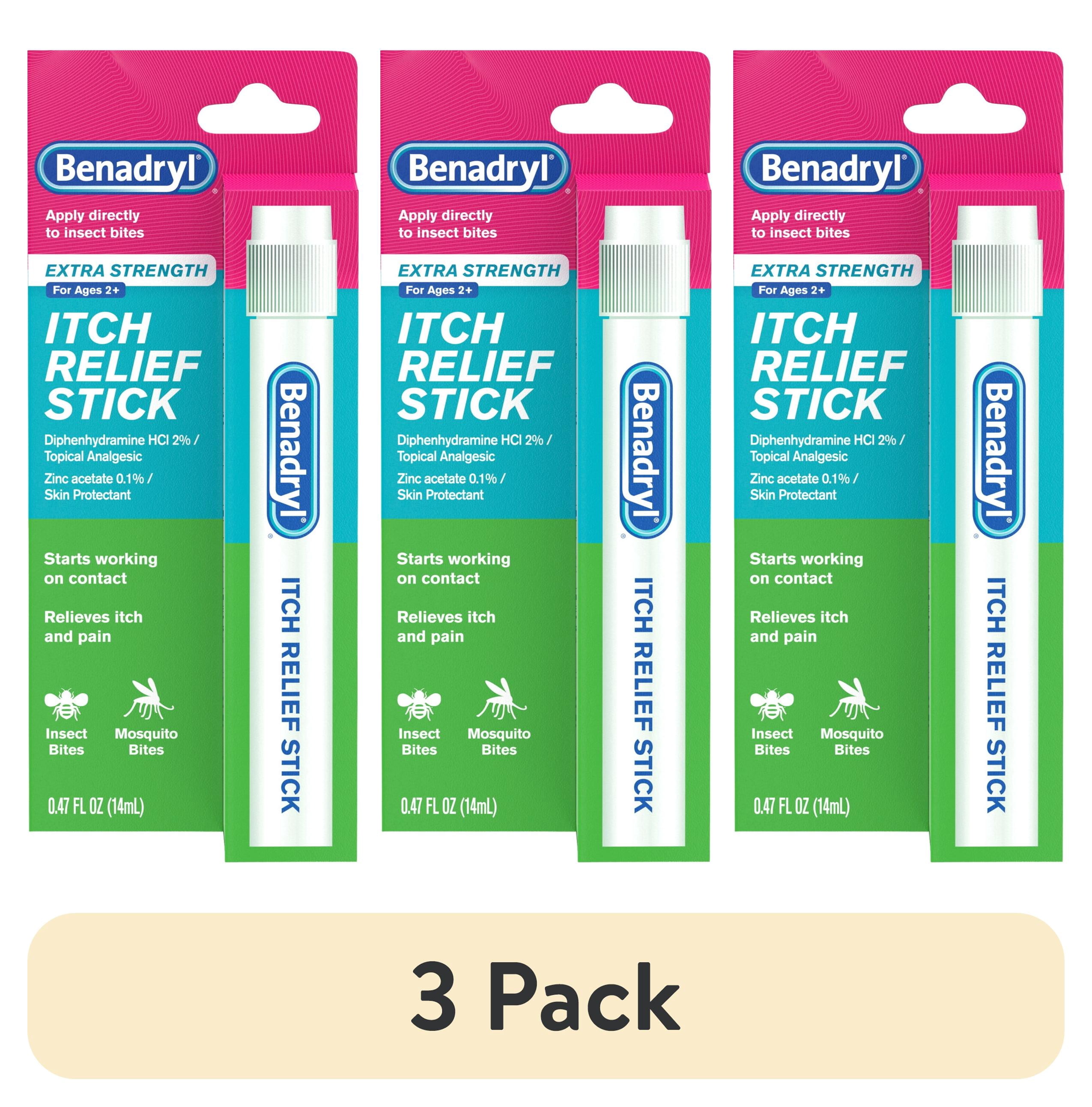 (3 pack) Benadryl Itch Relief Stick Extra Strength, Rashes, Insect ...