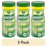 3 pack Benefiber Daily Prebiotic Glp-1 Friendly Fiber Supplement Powder, Unflavored -124 Teaspoons 8.7 Ounces