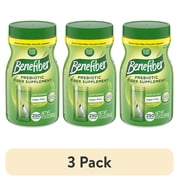 3 pack Benefiber Daily Prebiotic Glp-1 Friendly Fiber Supplement Powder, Unflavored - 250 Teaspoons 17.6 Ounces