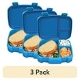 thumbnail image 1 of (3 pack) Bentgo Fresh – Leak-Proof, Versatile 4-Compartment Bento-Style Lunch Box with Removable Divider, Portion-Controlled Meals for Teens and Adults On-The-Go – BPA-Free, Food-Safe Materials  (Blue), 1 of 9
