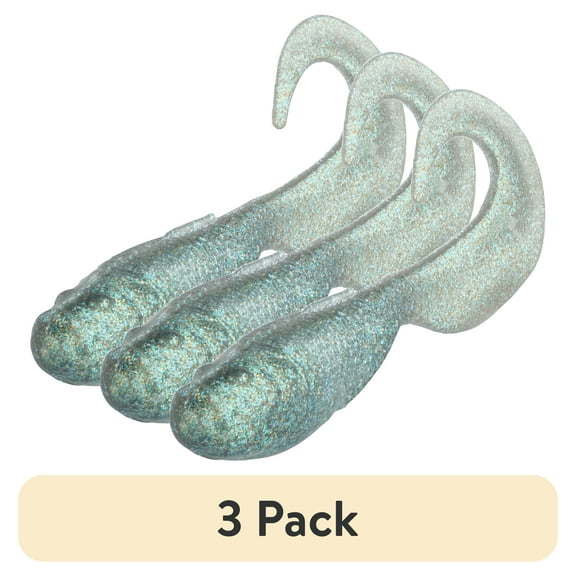 (3 pack) Berkley Gulp! Saltwater Swimming Mullet Scented Bait, Green Chrome 3"