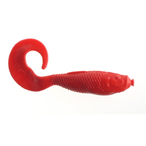 (3 pack) Gulp! Swimming Mullet Soft Bait 4" Length, Red, Per 10 1109408