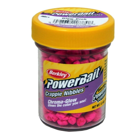 (3 pack) Berkley PowerBait Chroma-Glow Crappie Nibbles Fishing Dough Bait