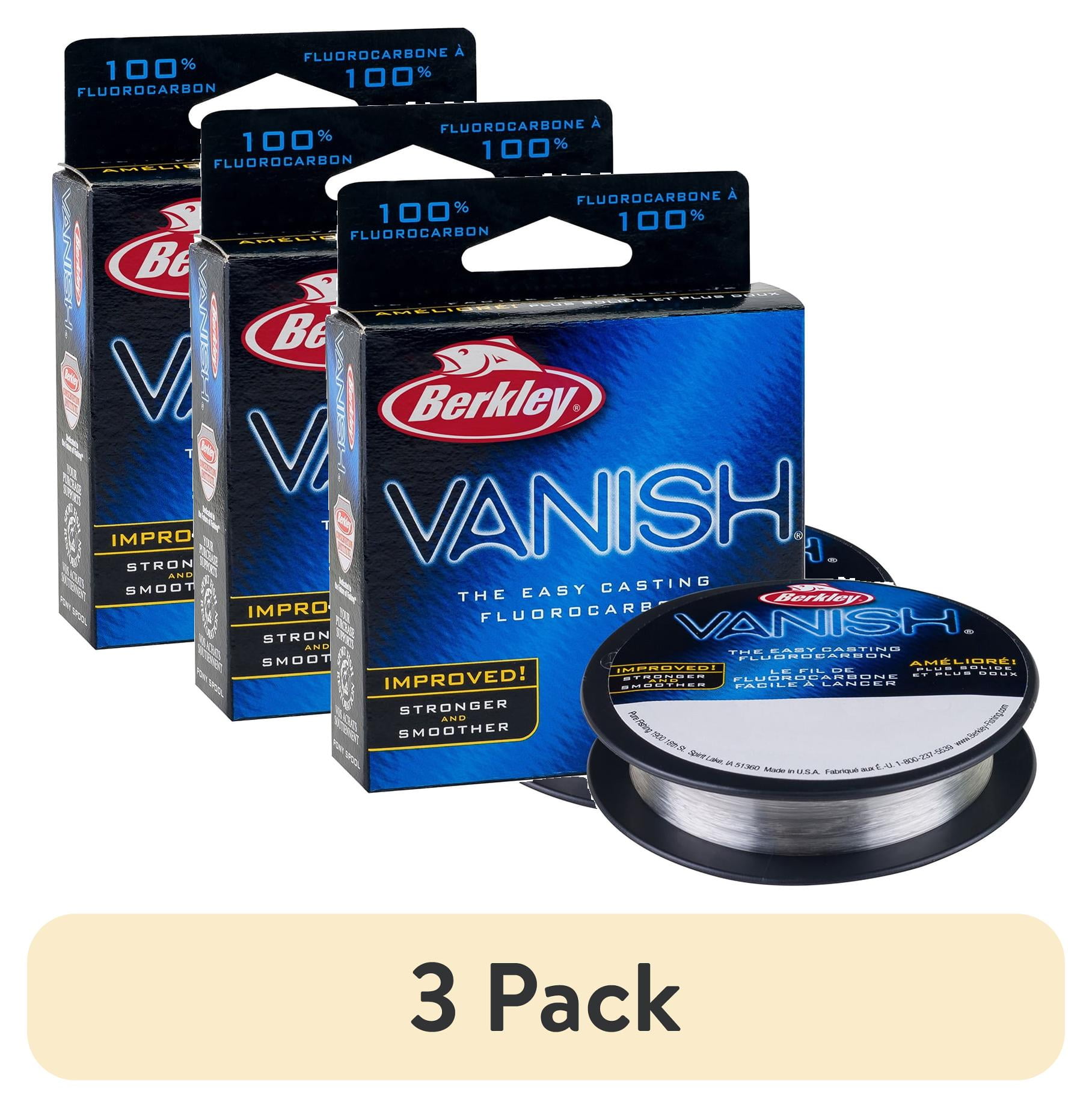 Berkley Vanish Fluorocarbon Fishing Line – Clear, Pony Spools, Choose Your Size