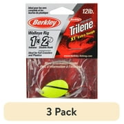 (3 pack) Berkley Walleye Mono Rig, Chartreuse/Black Stripe Indiana Blade, 4