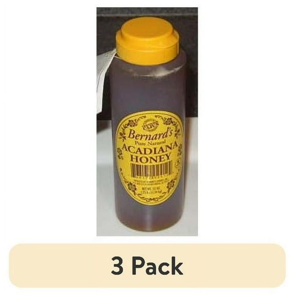 (3 pack) Bernard's Pure Natural Acadiana Honey, 12 oz