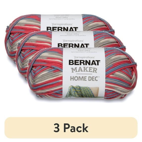 (3 pack) Bernat Maker Home Dec Yarn