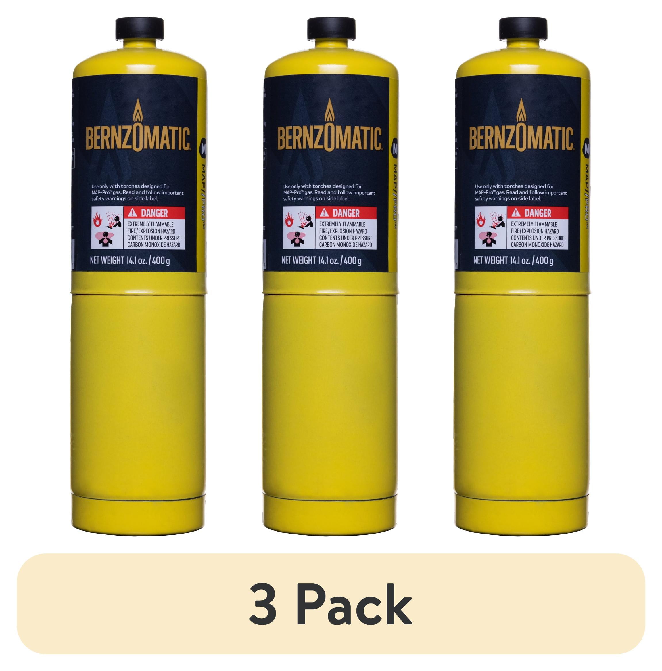 3 pack) Bernzomatic MAP-Pro Fuel Cylinder for Propane Torch Head