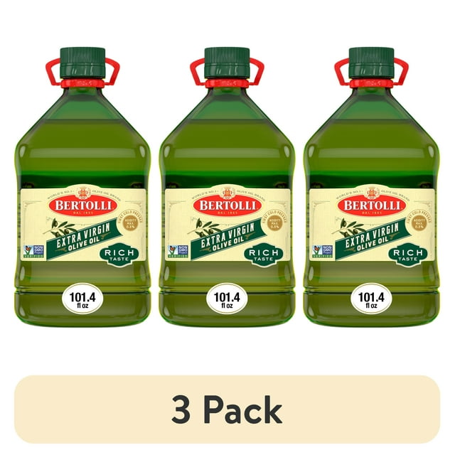 (3 pack) Bertolli Extra Virgin Olive Oil, Rich Taste, 101.4 fl oz