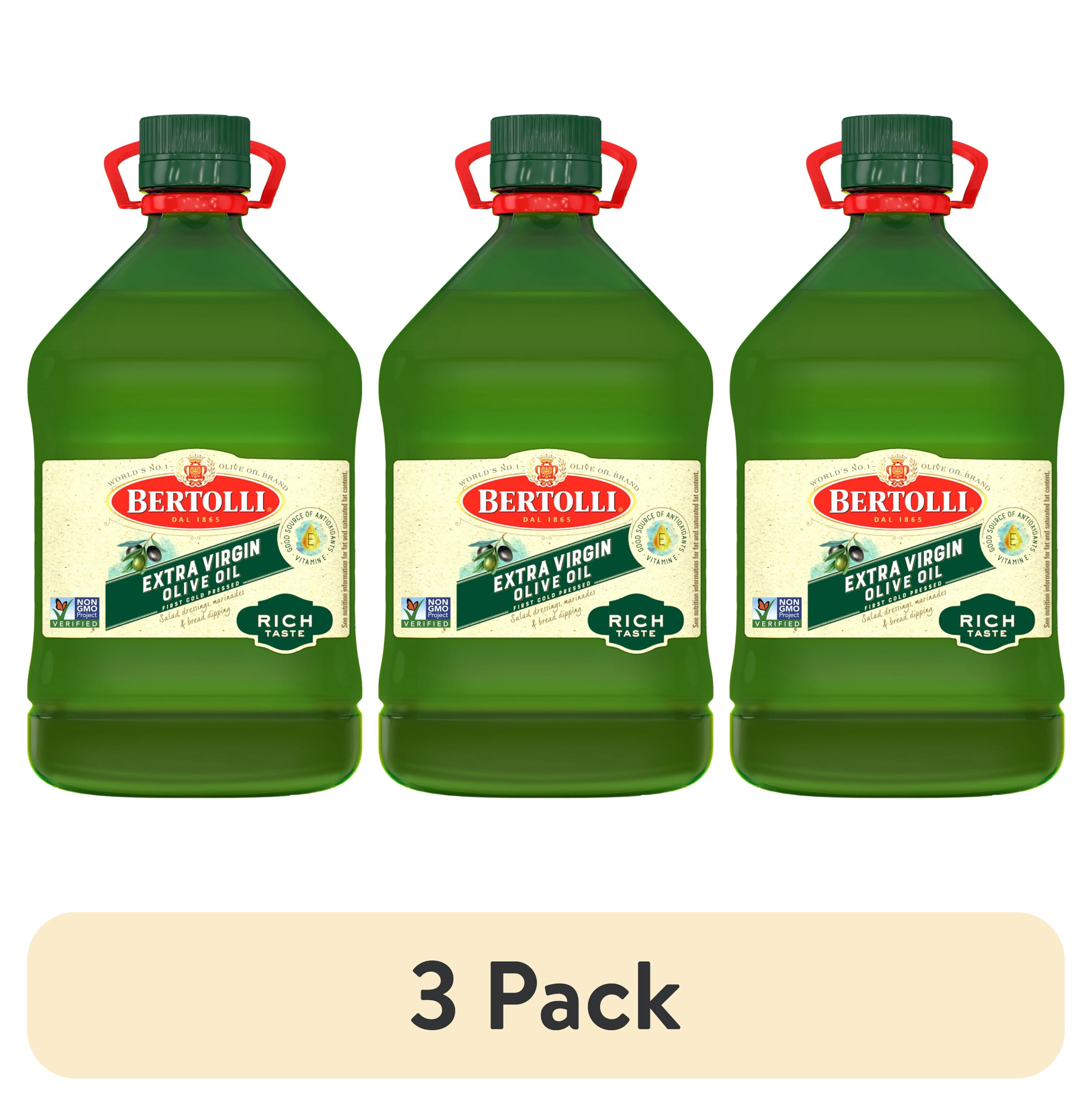 (3 pack) Bertolli Extra Virgin Olive Oil, Rich Taste, First Cold Pressed, Contains Polyphenols, 101.4 fl oz