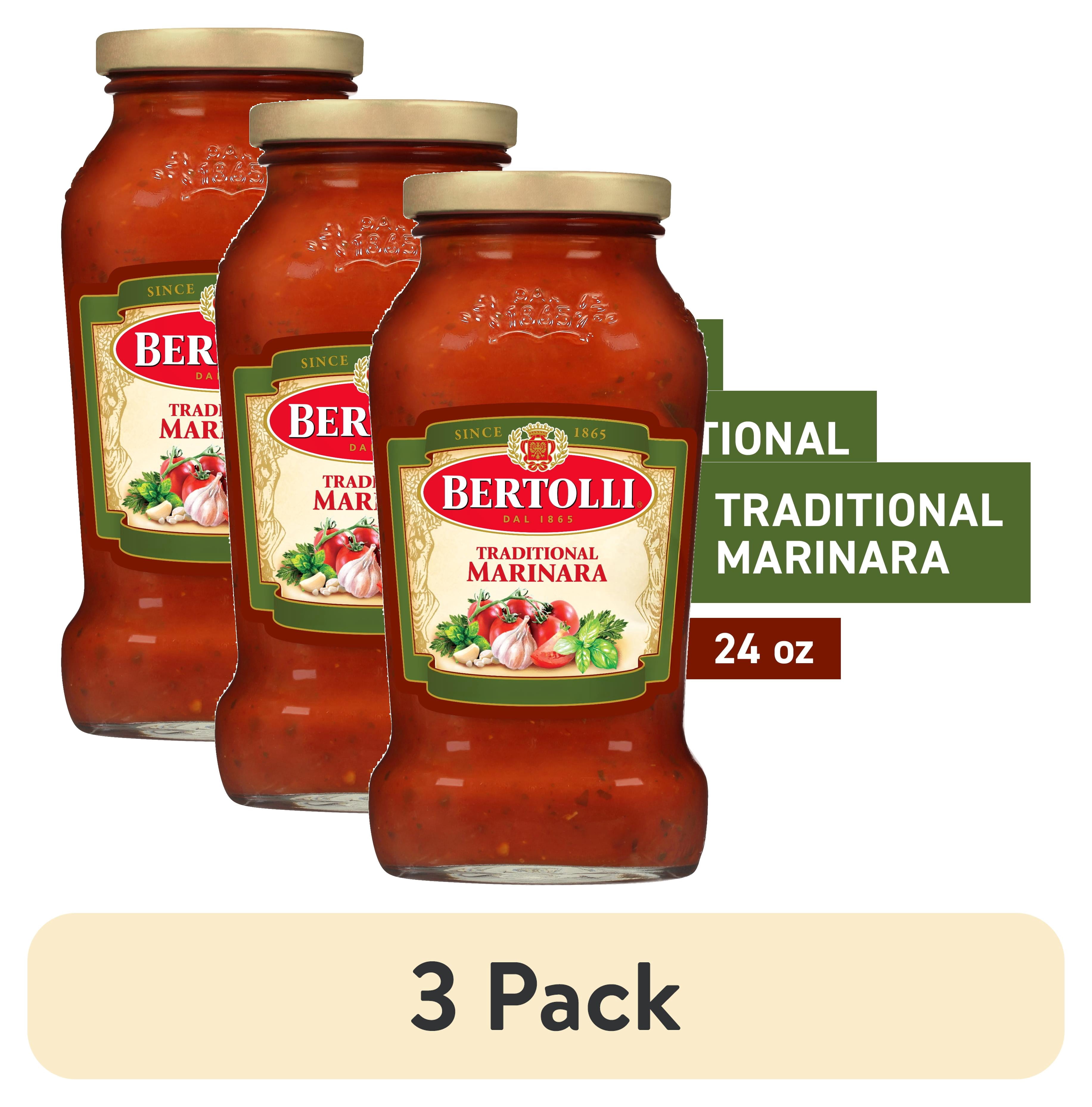 (3 pack) Bertolli Traditional Marinara Sauce, Tomato Pasta Sauce, 24 oz