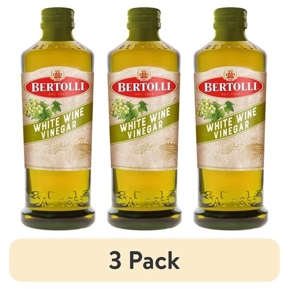 (3 pack) Bertolli White Wine Vinegar, 16.9 fl oz