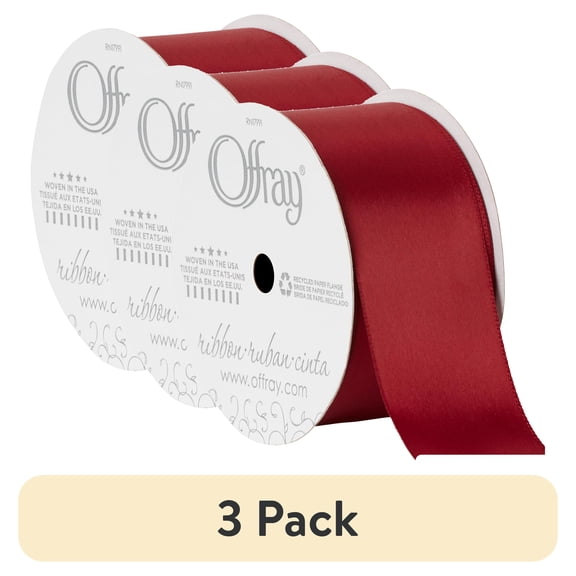 (3 pack) Berwick Offray Single Face Satin