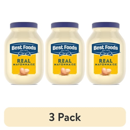 (3 pack) Best Foods Real Mayonnaise, Sandwich Spread and Condiment, Gluten Free, 1 Gallon, 128 oz