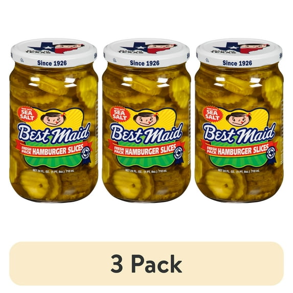 (3 pack) Best Maid? Hamburger Slices 24 fl. oz. Jar