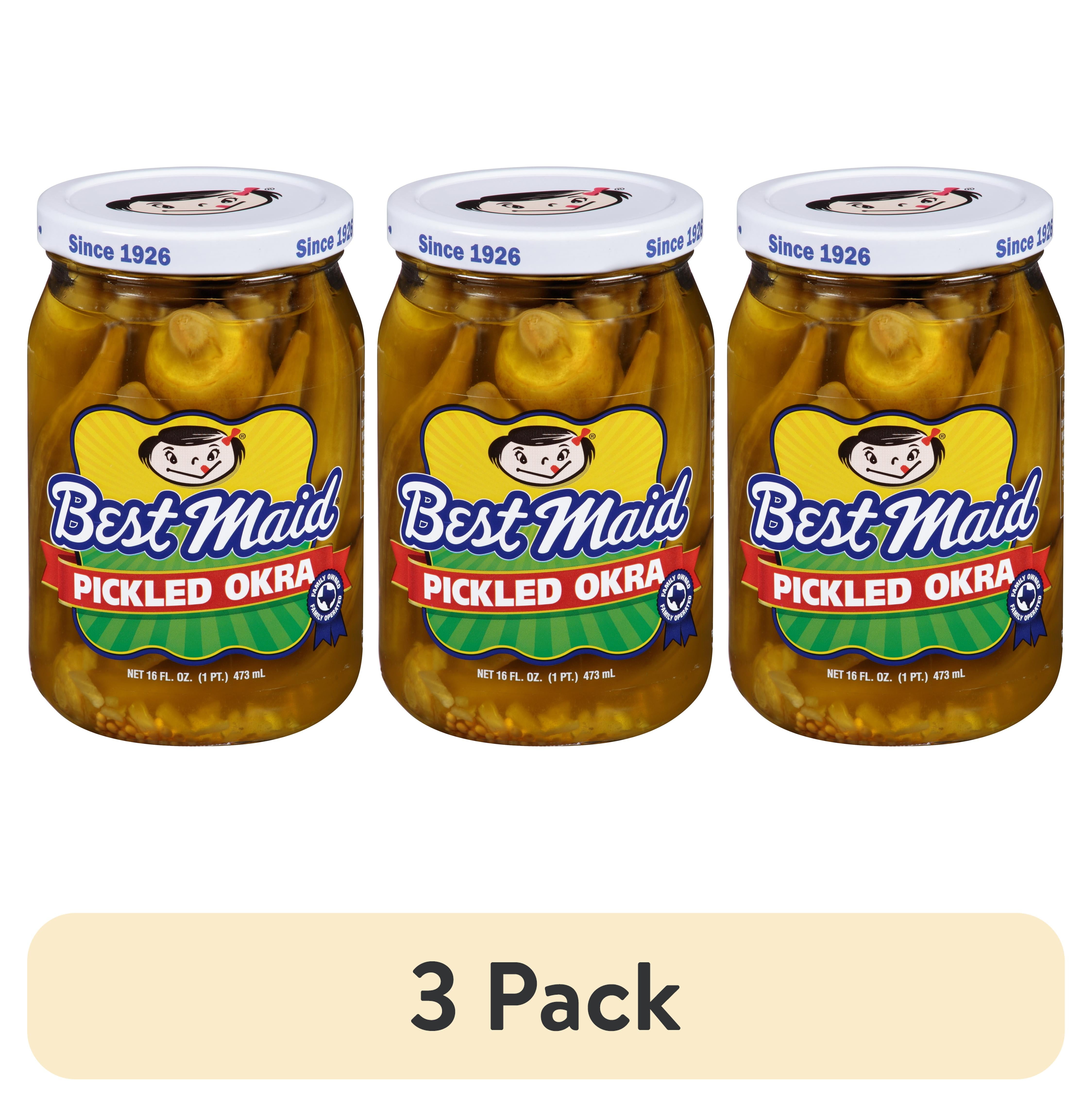 (3 pack) Best Maid Pickled Okra 16 fl. oz. Jar