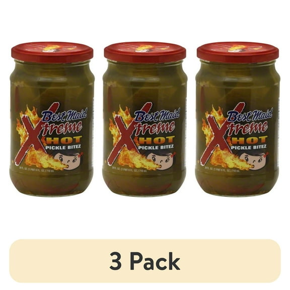 (3 pack) Best MaidÂ® Xtreme Hot Pickle Bitez 24 fl. oz. Jar