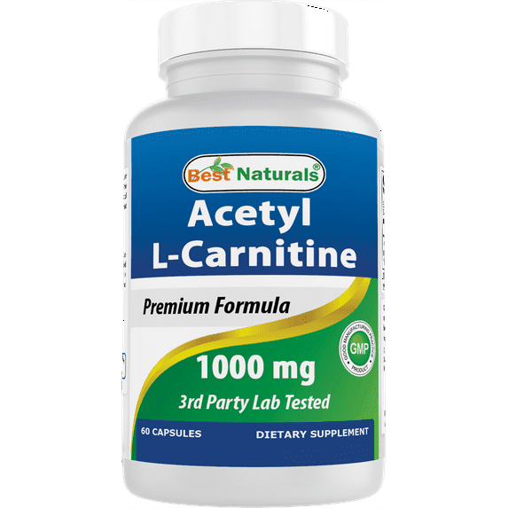 (3 pack) Best Naturals Acetyl L-Carnitine 1000 mg Capsules, 60 Count