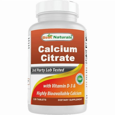 (3 pack) Best Naturals Calcium Citrate with Vitamin D-3 120 Tablets