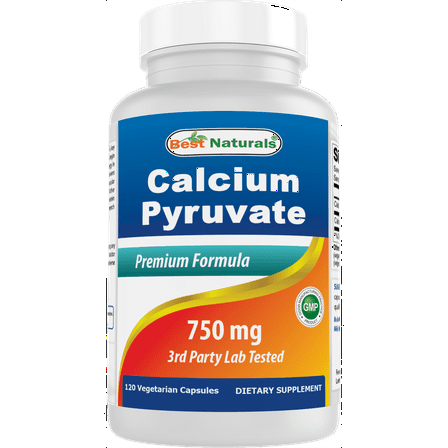 (3 pack) Best Naturals Calcium Pyruvate 750 mg 120 Capsules