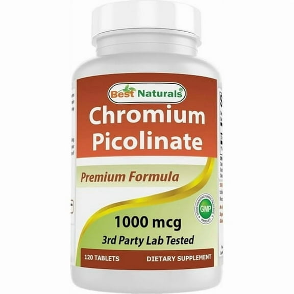 (3 pack) Best Naturals Chromium Picolinate 1000 mcg 120 Tablets
