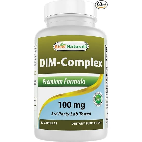 (3 pack) Best Naturals DIM Complex 100 mg 60 Capsules