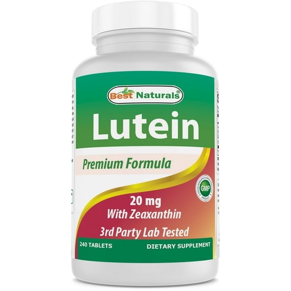 (3 pack) Best Naturals Lutein 20 mg with Zeaxanthin- 240 Tablets