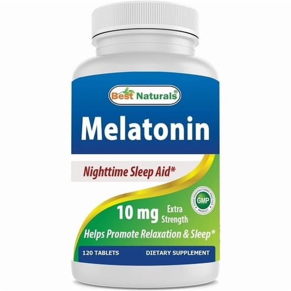 (3 pack) Best Naturals Melatonin 10 mg 120 Tablets