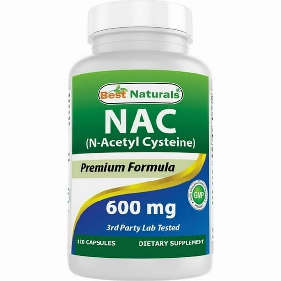 (3 pack) Best Naturals NAC (N-Acetyl Cysteine) 600 mg 120 Capsules