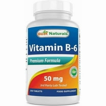 (3 pack) Best Naturals Vitamin B-6 50 mg Tablets, Supports Energy & Heart Health, Nervous System, 250 Count