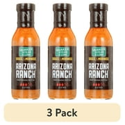 (3 pack) Best Wings USA Quaker Steak & Lube, Arizona Ranch Sauce, 12 fl oz