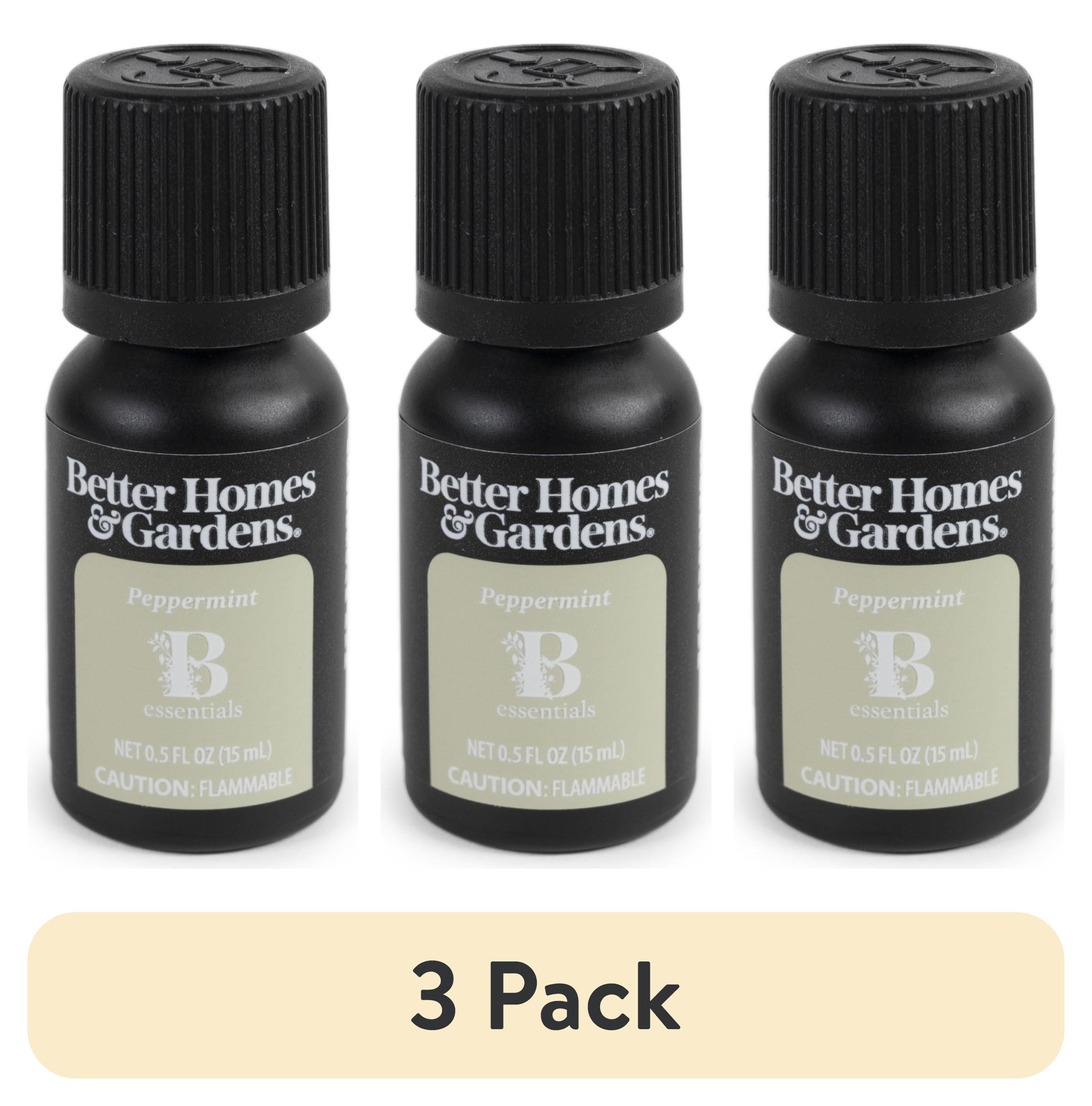(3 pack) Better Homes & Gardens 100% Pure Peppermint Essential Oil, 15 mL
