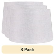 3 pack Better Homes & Gardens 13Length x 15Width x 10Height Gray Fabric Drum Shade, Adult Use