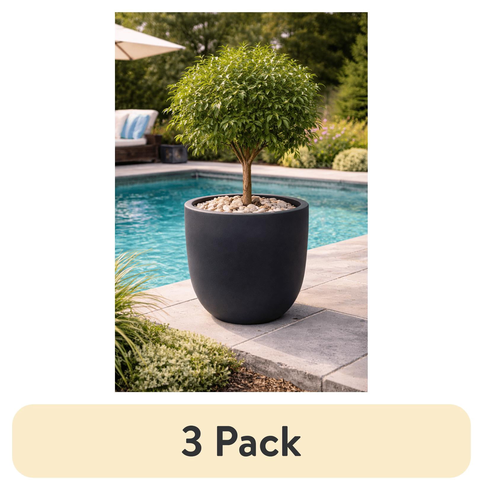 Better Homes & Gardens 18in Mosswood Resin Planter, Outdoor Matte